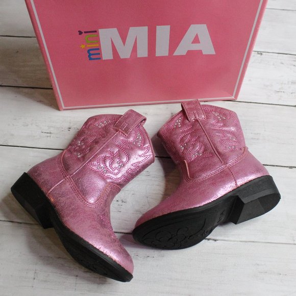 Mini Mia Baby Girl Pink Cowboy Boots 